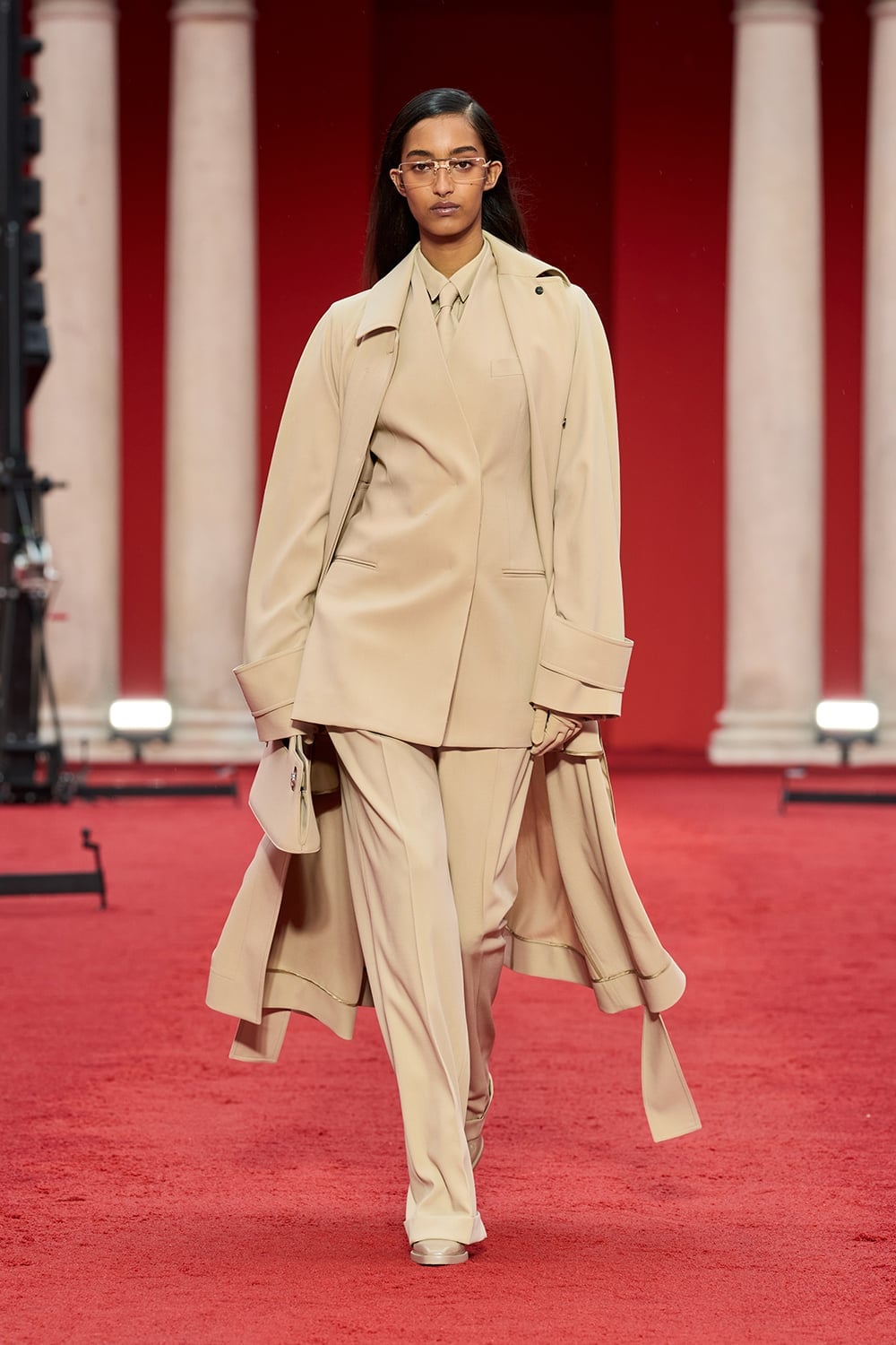 Monochromatic Beige Trench Coat and Blazer Set Monochromatic Beige Trench Coat and Blazer Set — Luxury Outfits