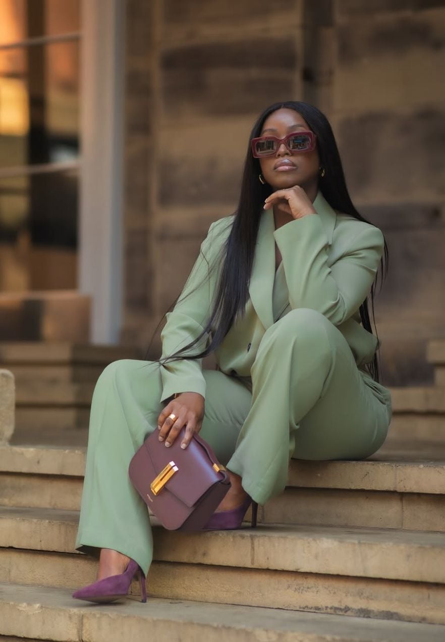 Sage Green Oversized Blazer and Wide-Leg Trousers Sage Green Oversized Blazer and Wide-Leg Trousers — Luxury Outfits