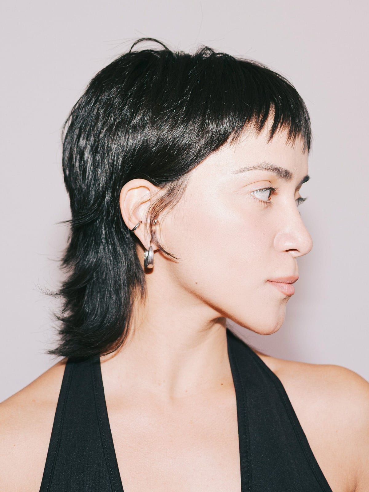 Collarbone Brown Mullet With Blonde Highlights Collarbone Brown Mullet With Blonde Highlights — Mullet Hairstyles