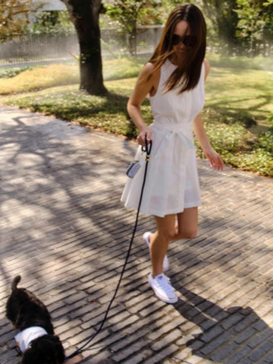 Monochromatic White Outdoor Walk Outfit — Outdoor Outfit
