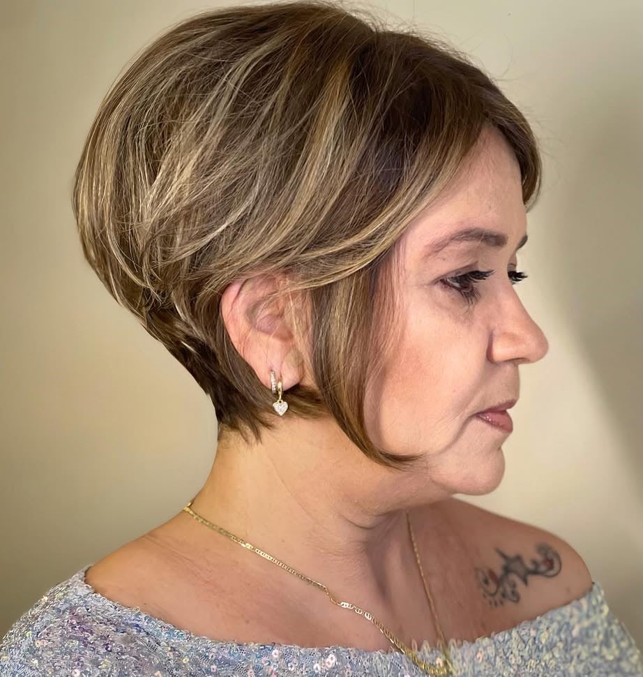 Light Brown Graduated Bob — Pixie Bob