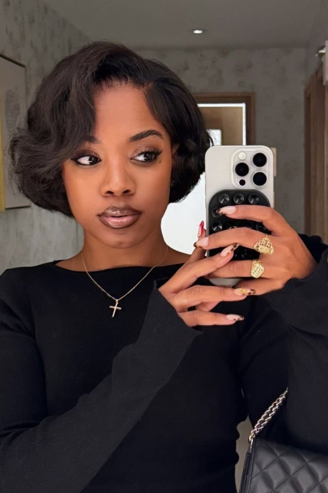 Voluminous Dark Brown Bob — Pixie Bob