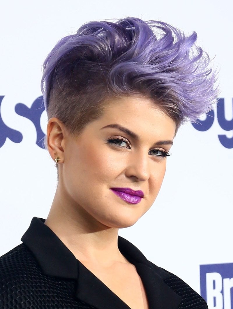 Pastel Lavender Purple Mohawk With Choppy Bangs — Purple Hair Dye Inspiration