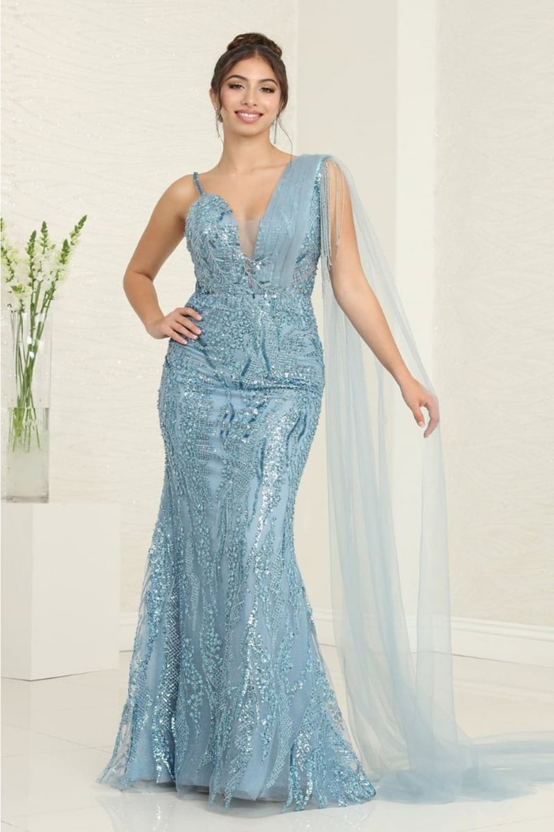 Teal Brocade Midi Dress with Jacket Teal Brocade Midi Dress with Jacket — Queen Dress Designs