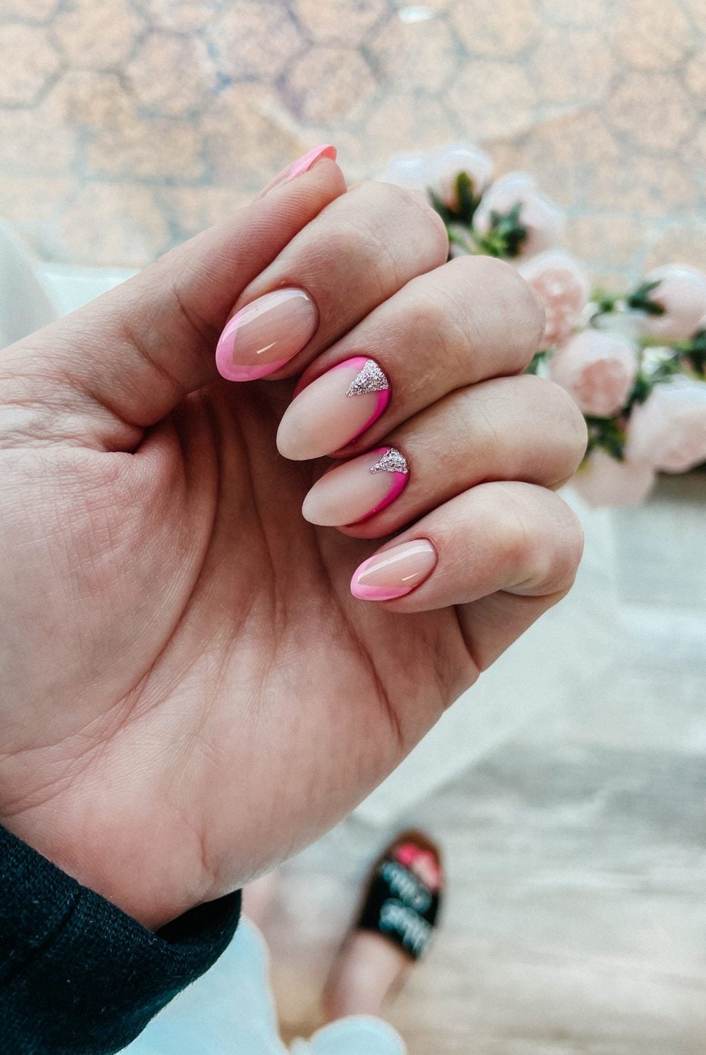 Nude Pink French Tip Medium Oval Nails — Russian Manicure Inspiration