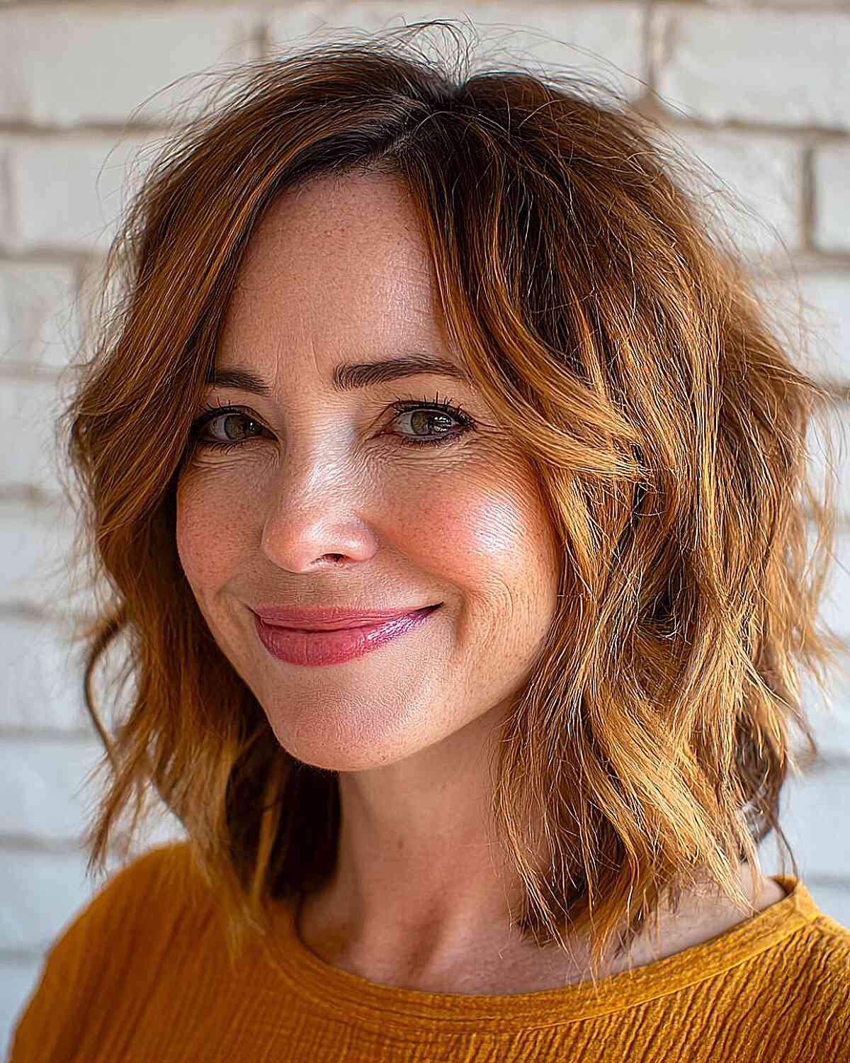 Chin Length Shag With Side-Swept Bangs — Shag Hairstyles