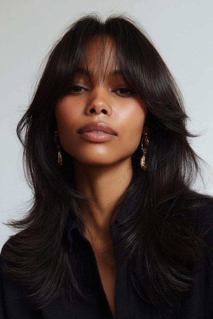 Dark Brown Shag With Face-Framing Layers — Shag Hairstyles