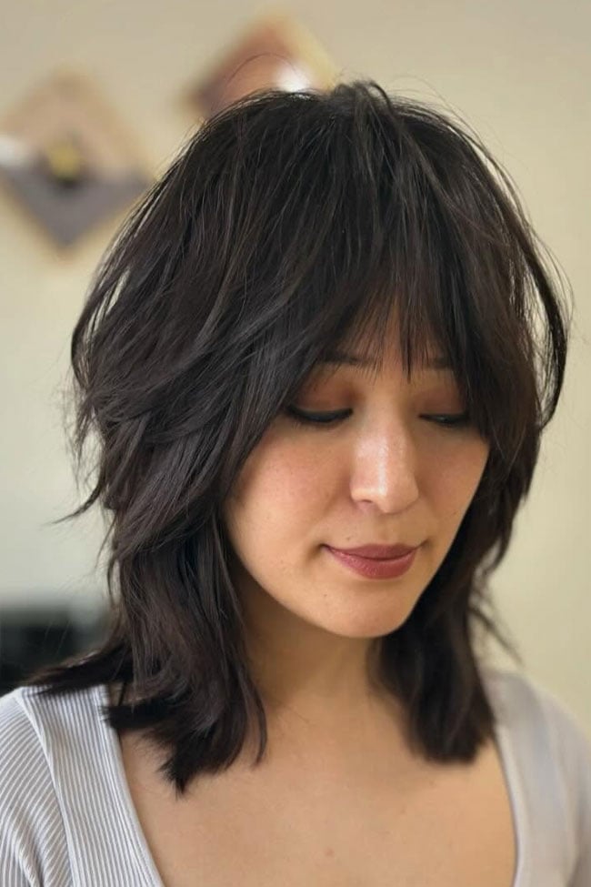 Collarbone Shag With Textured Layers — Shag Hairstyles