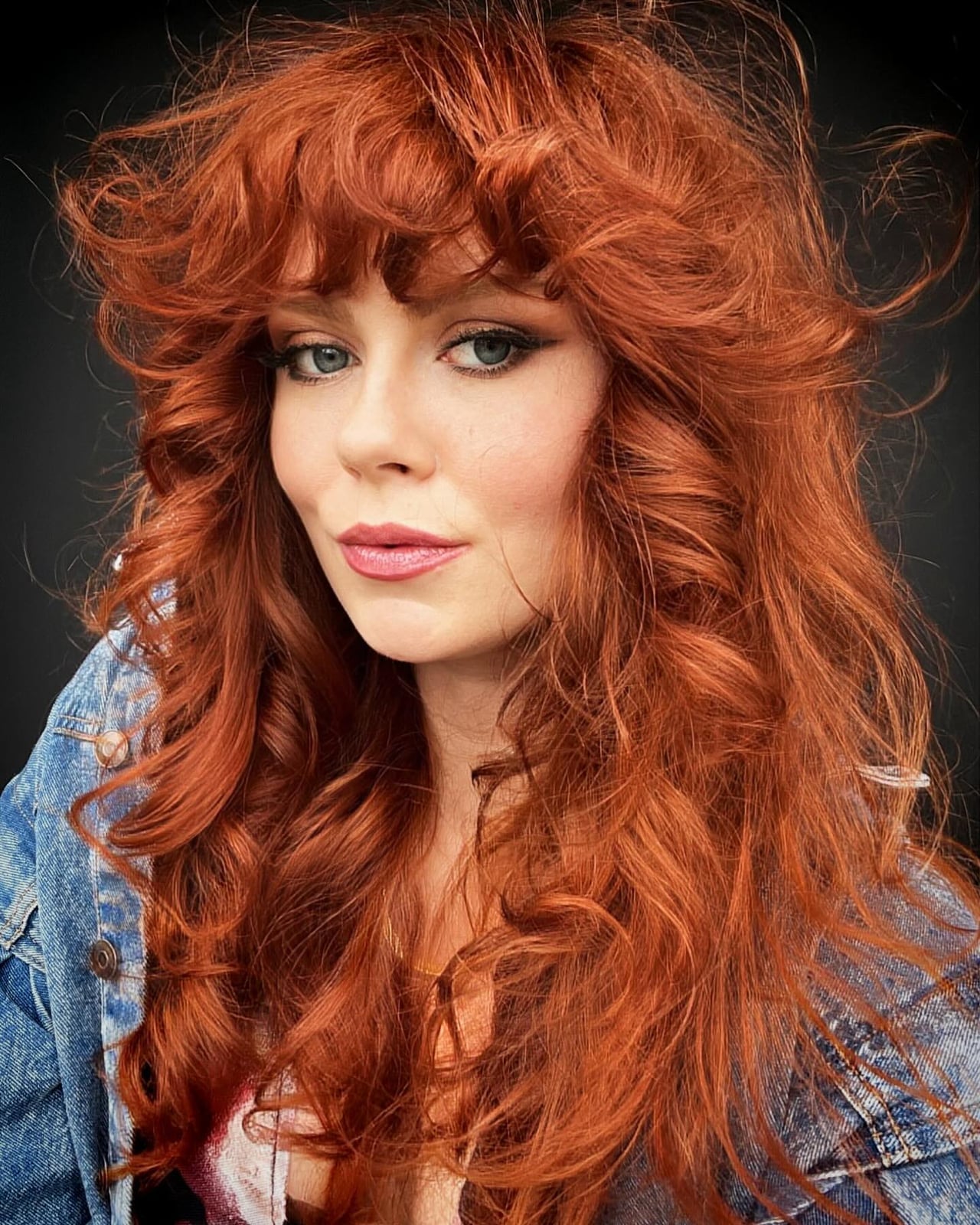 Dark Auburn Shag With Wispy Bangs — Shag Hairstyles