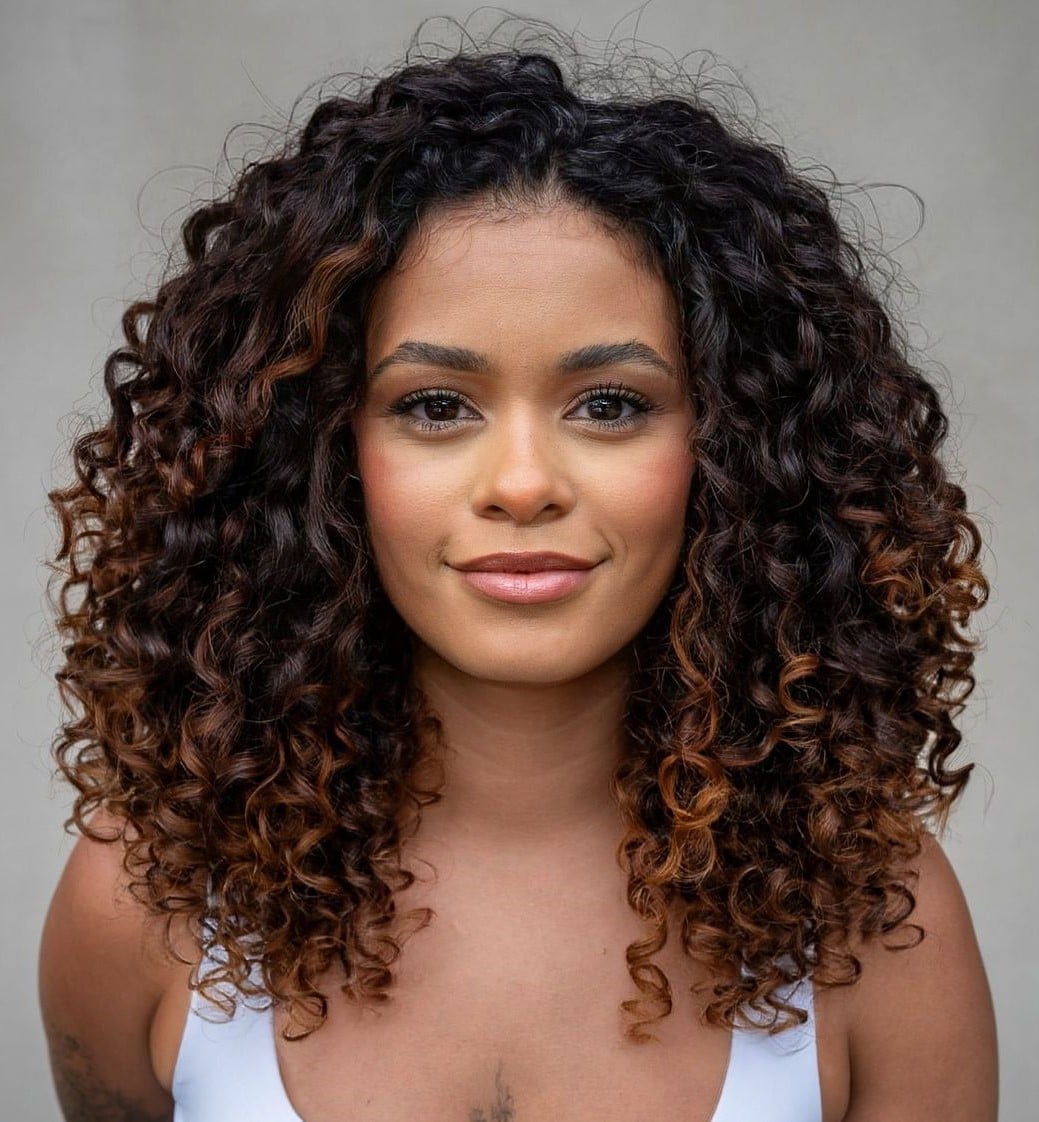 Collarbone Layers With Defined Spiral Curls — Simple 3b Hair