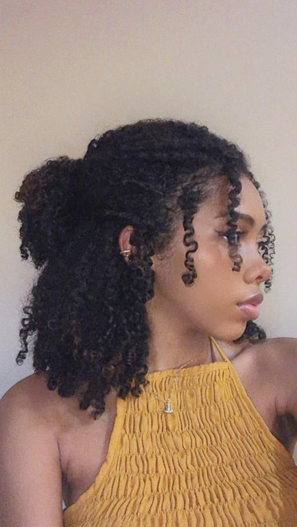 Shoulder-Length Half-Up, Half-Down Curls Shoulder-Length Half-Up, Half-Down Curls — Simple 4b Hairstyles