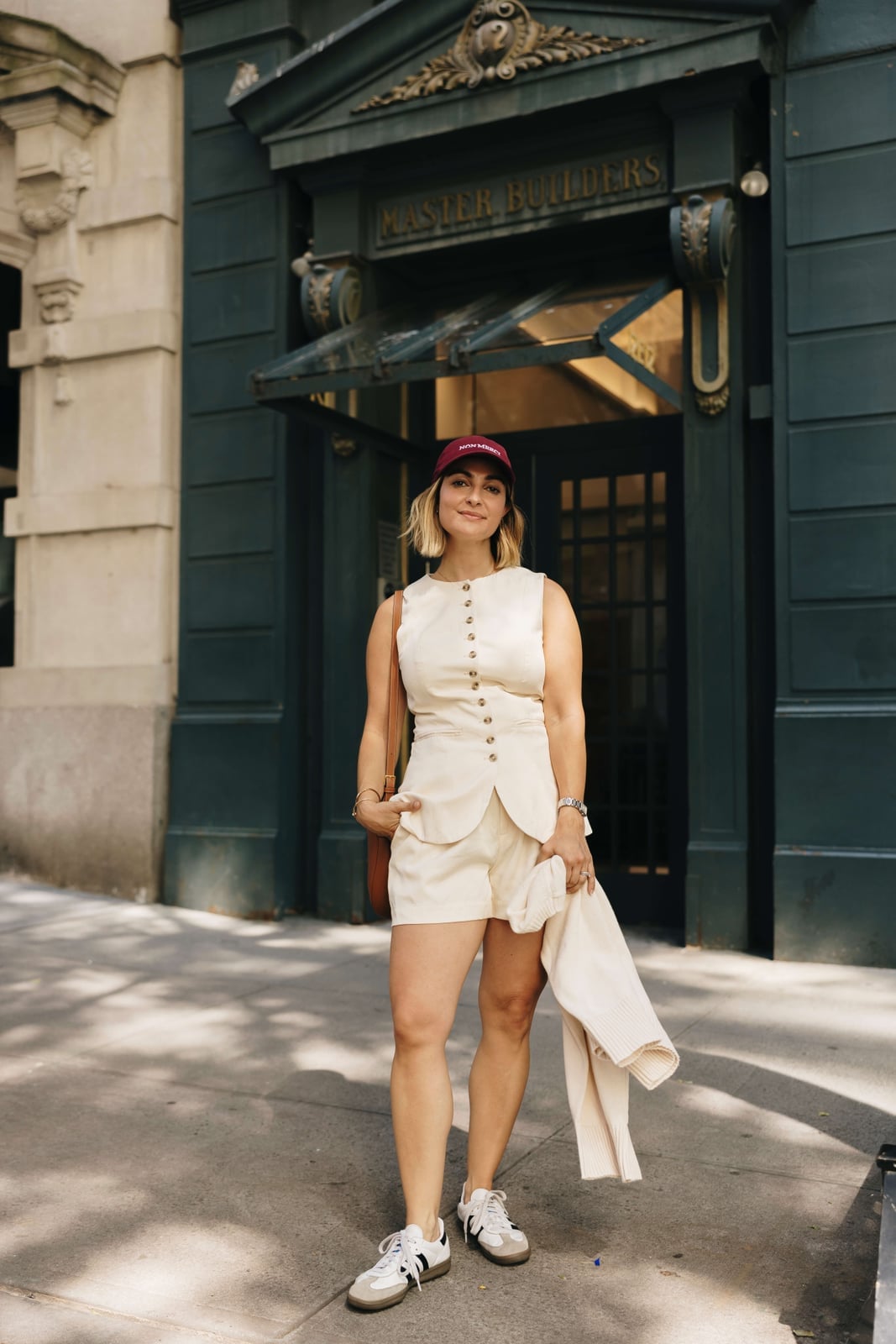 Sleeveless Top and Shorts with Adidas Sambas — Simple Adidas Samba Outfits