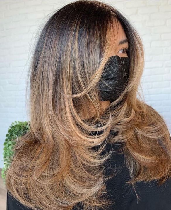 Collarbone Layers With Curtain Bangs Collarbone Layers With Curtain Bangs — Simple Asian Haircuts