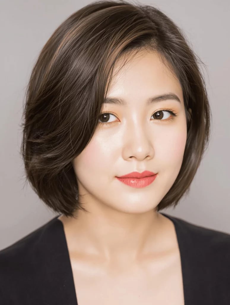 Chin Length Layered Bob With Curled Ends Chin Length Layered Bob With Curled Ends — Simple Asian Haircuts