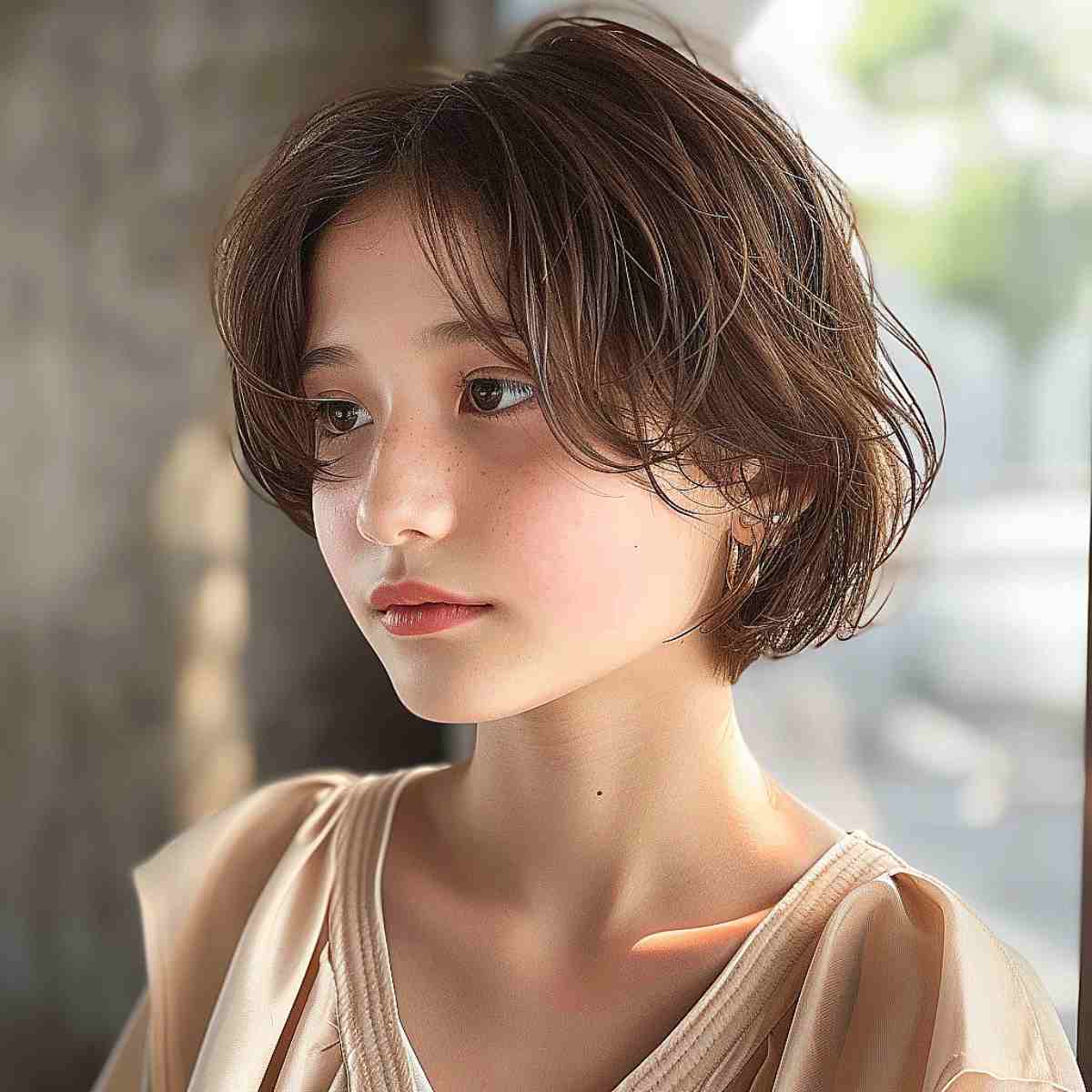 Chin Length Bob With Wispy Curtain Bangs Chin Length Bob With Wispy Curtain Bangs — Simple Asian Hairstyles