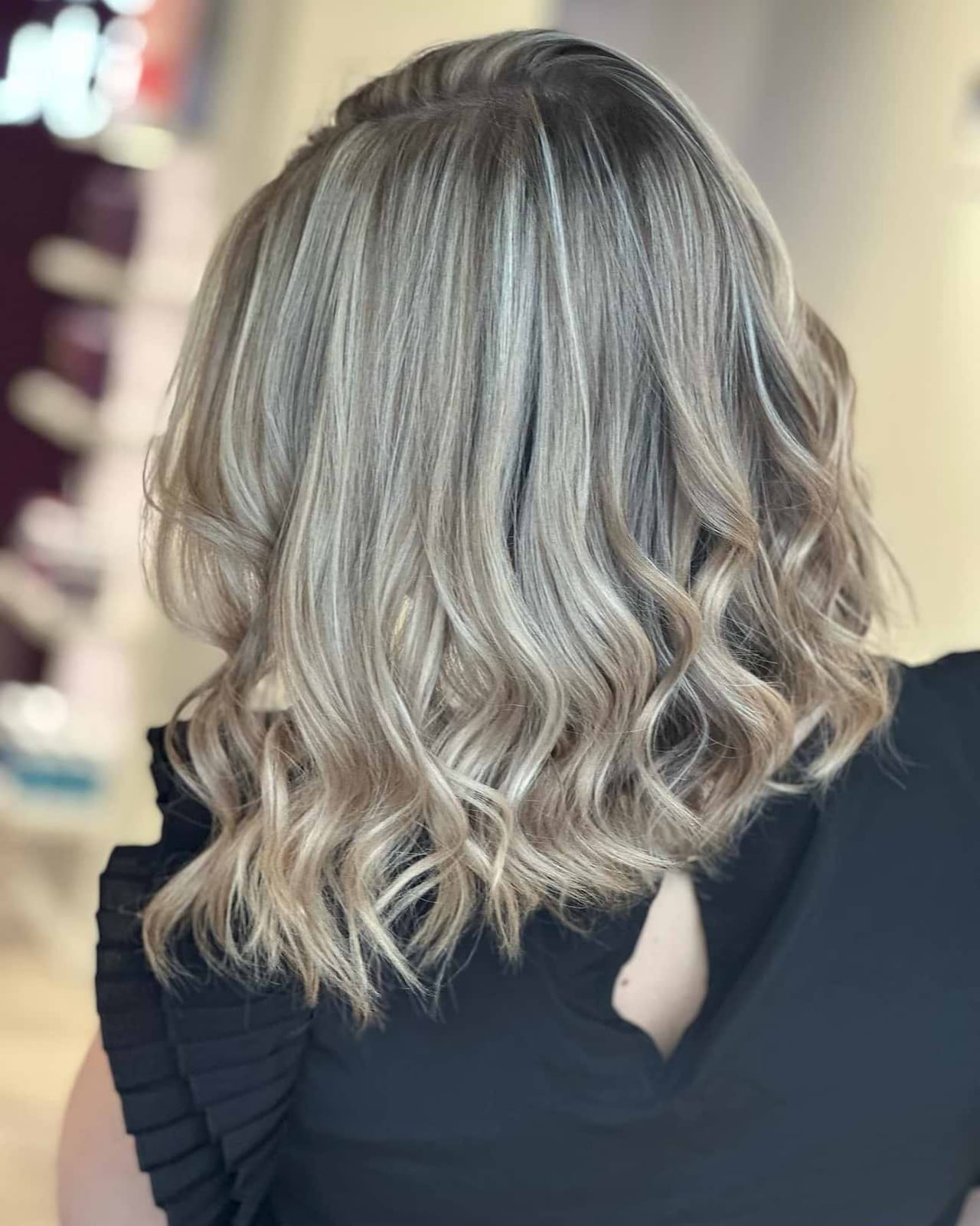Fine Blonde and Brown Highlights With Ruffled Black Top — Simple Babylights