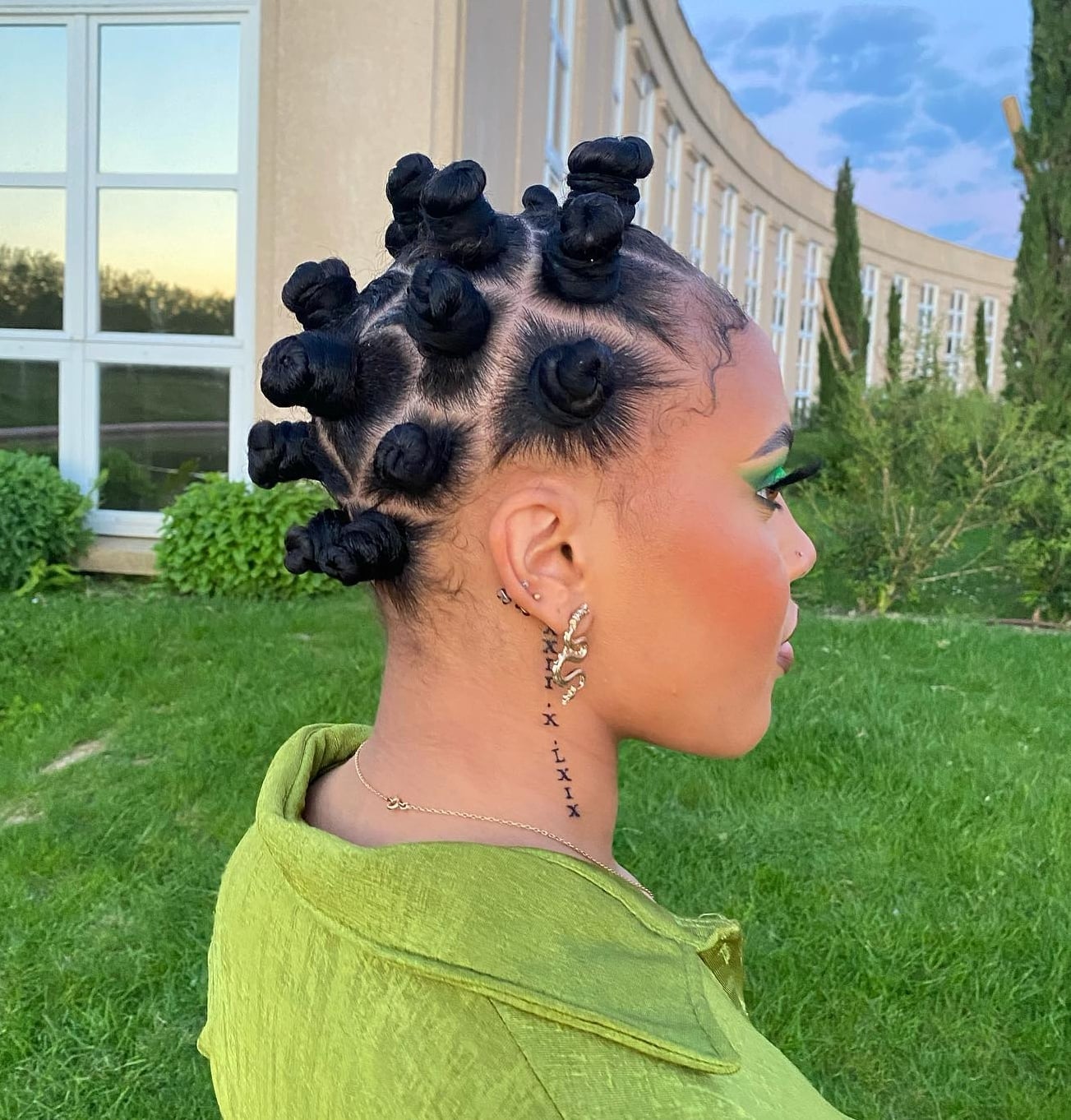 Intricate Bantu Knots Side View — Simple Bantu Knots Hairstyles