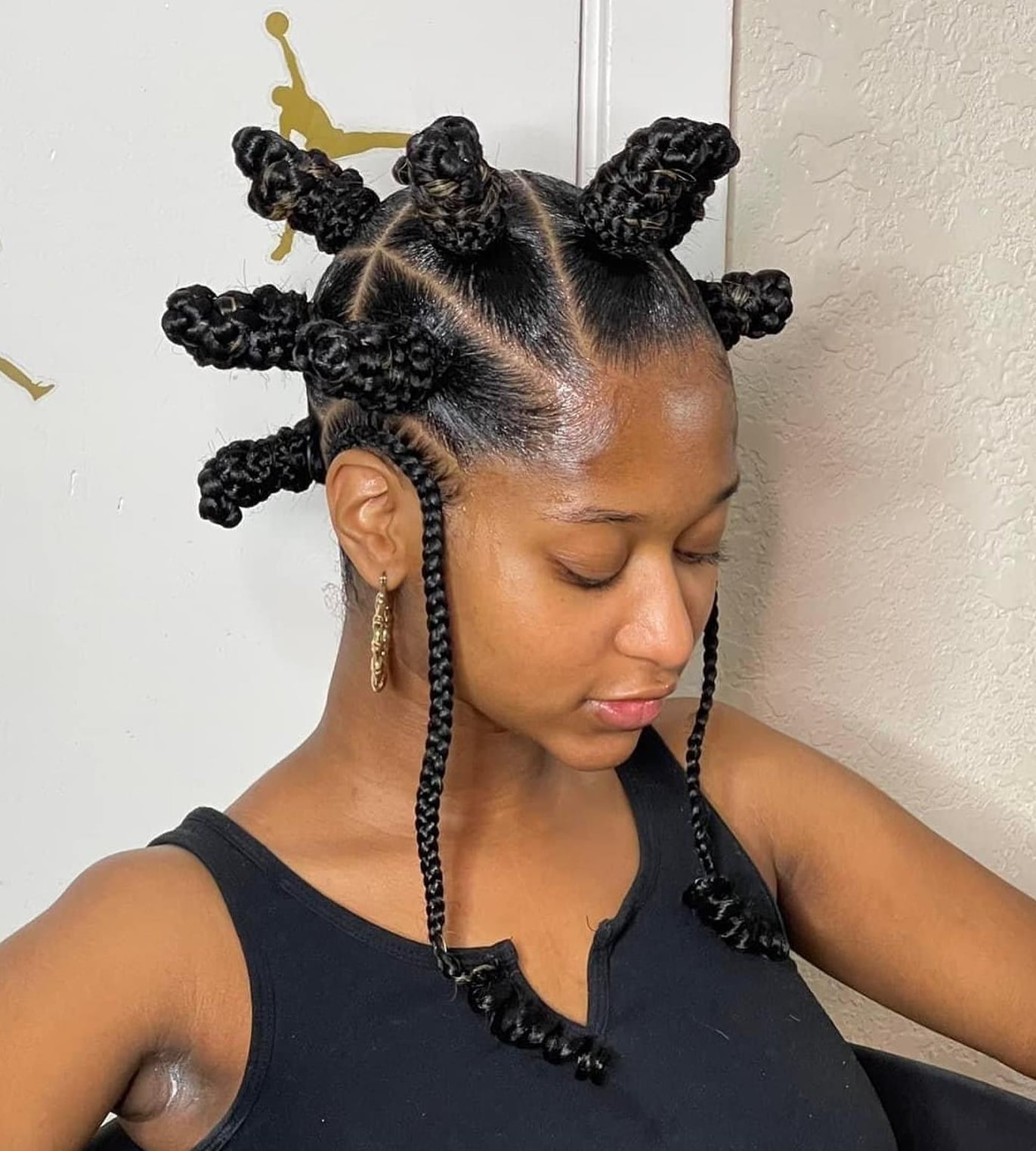Bantu Knots With Braided Tendrils — Simple Bantu Knots Hairstyles
