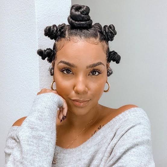 Polished Bantu Knots With Top Knot — Simple Bantu Knots Hairstyles