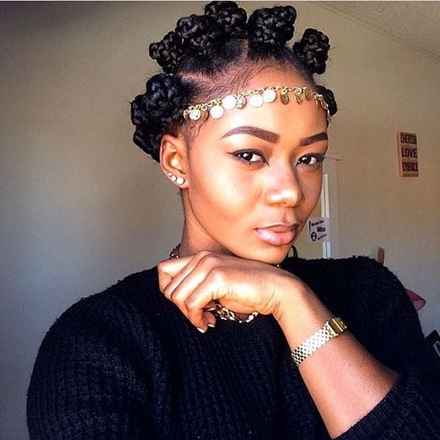 Bantu Knots With Decorative Headband — Simple Bantu Knots Hairstyles