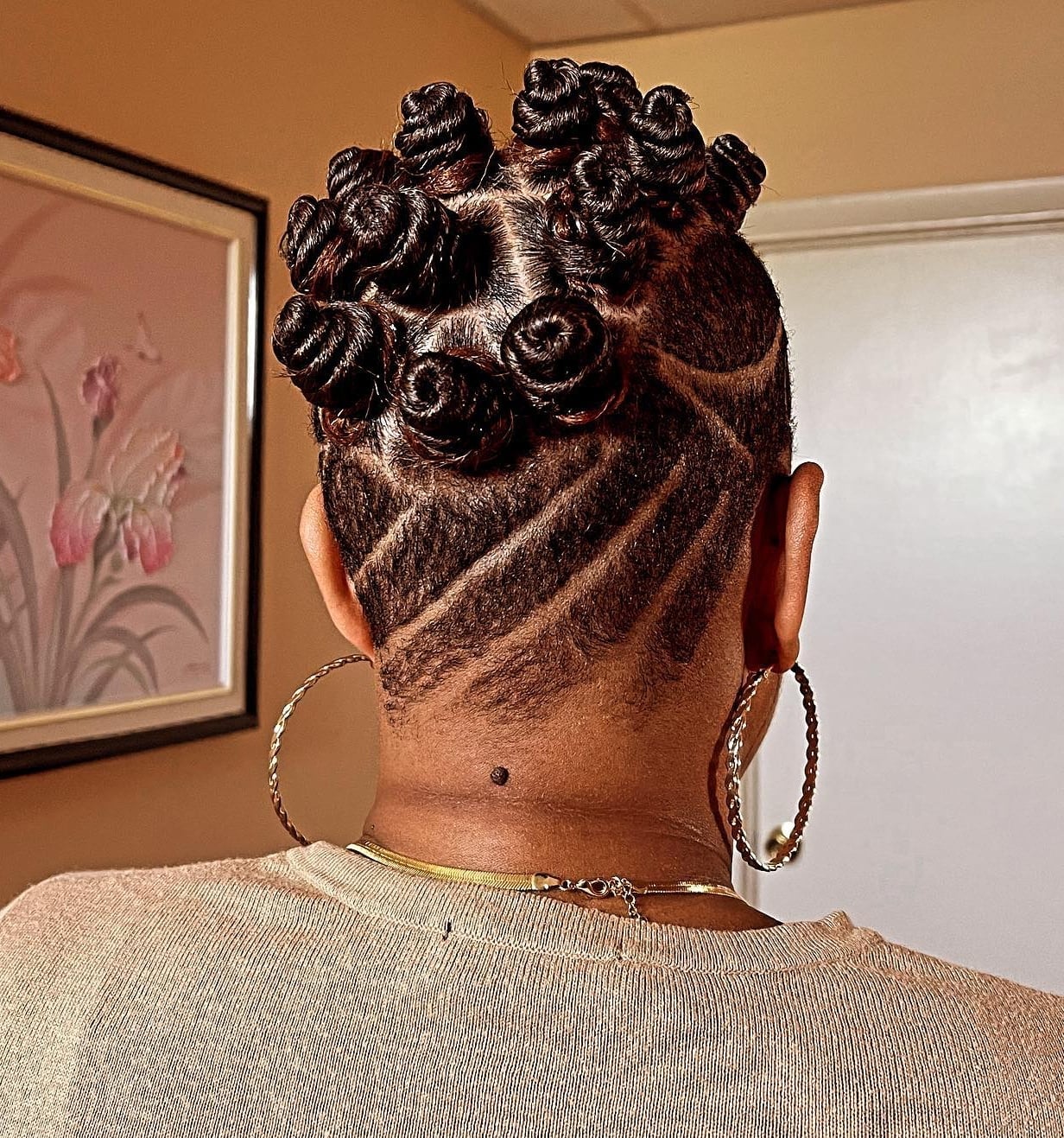 Bantu Knots With Shaved Undercut — Simple Bantu Knots Hairstyles