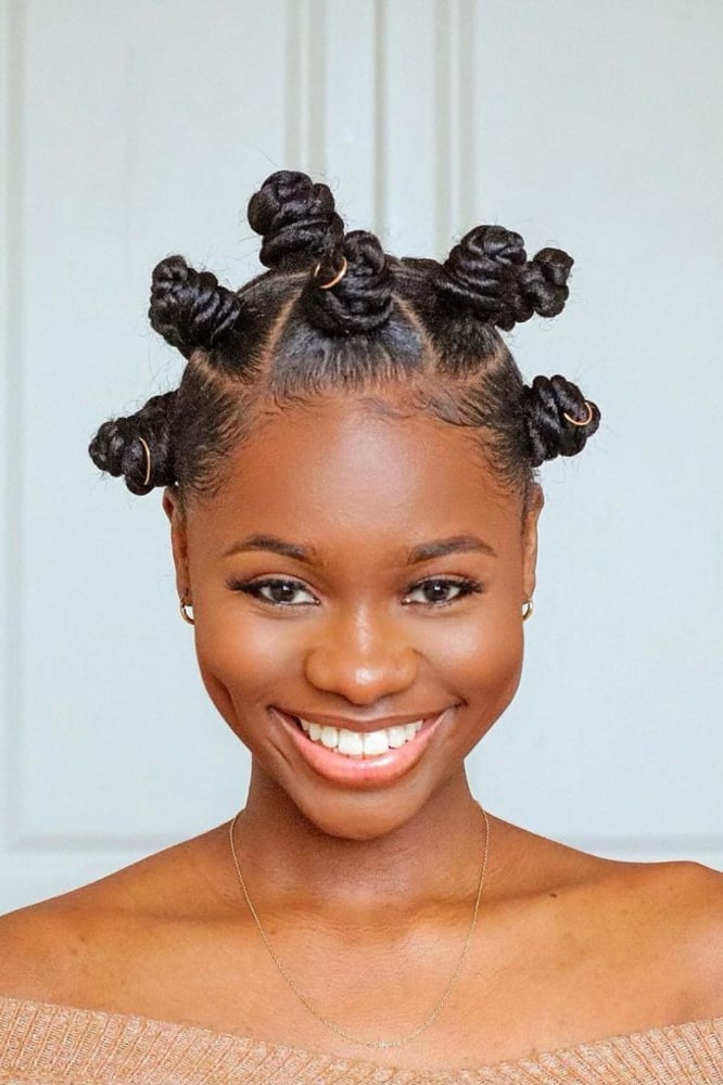 Neatly Formed Bantu Knots All Over — Simple Bantu Knots Hairstyles