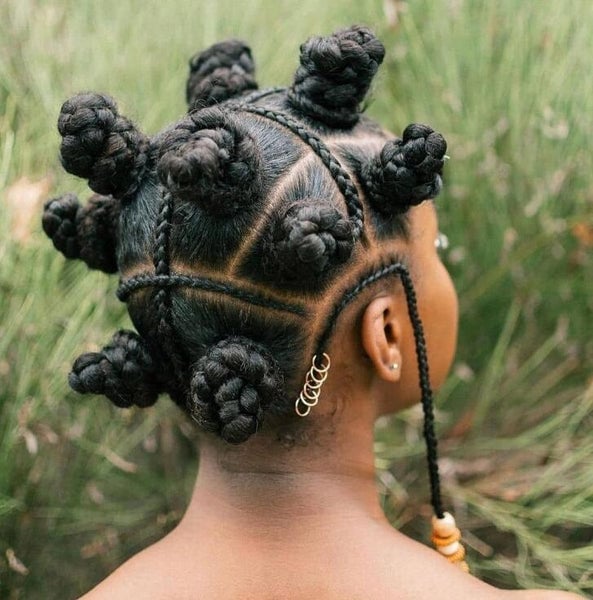 Intricate Bantu Knot Pattern — Simple Bantu Knots Hairstyles