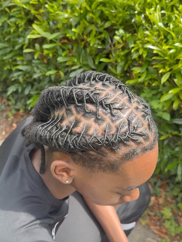 Orange Barrel Locs Bob Length Orange Barrel Locs Bob Length — Simple Barrel Locs