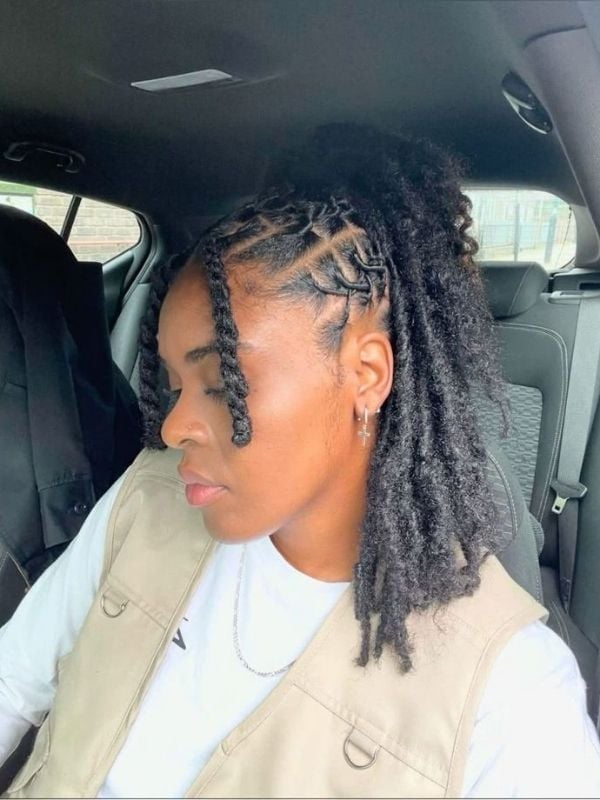 Sleek High Ponytail Dark Brown Locs Sleek High Ponytail Dark Brown Locs — Simple Barrel Locs