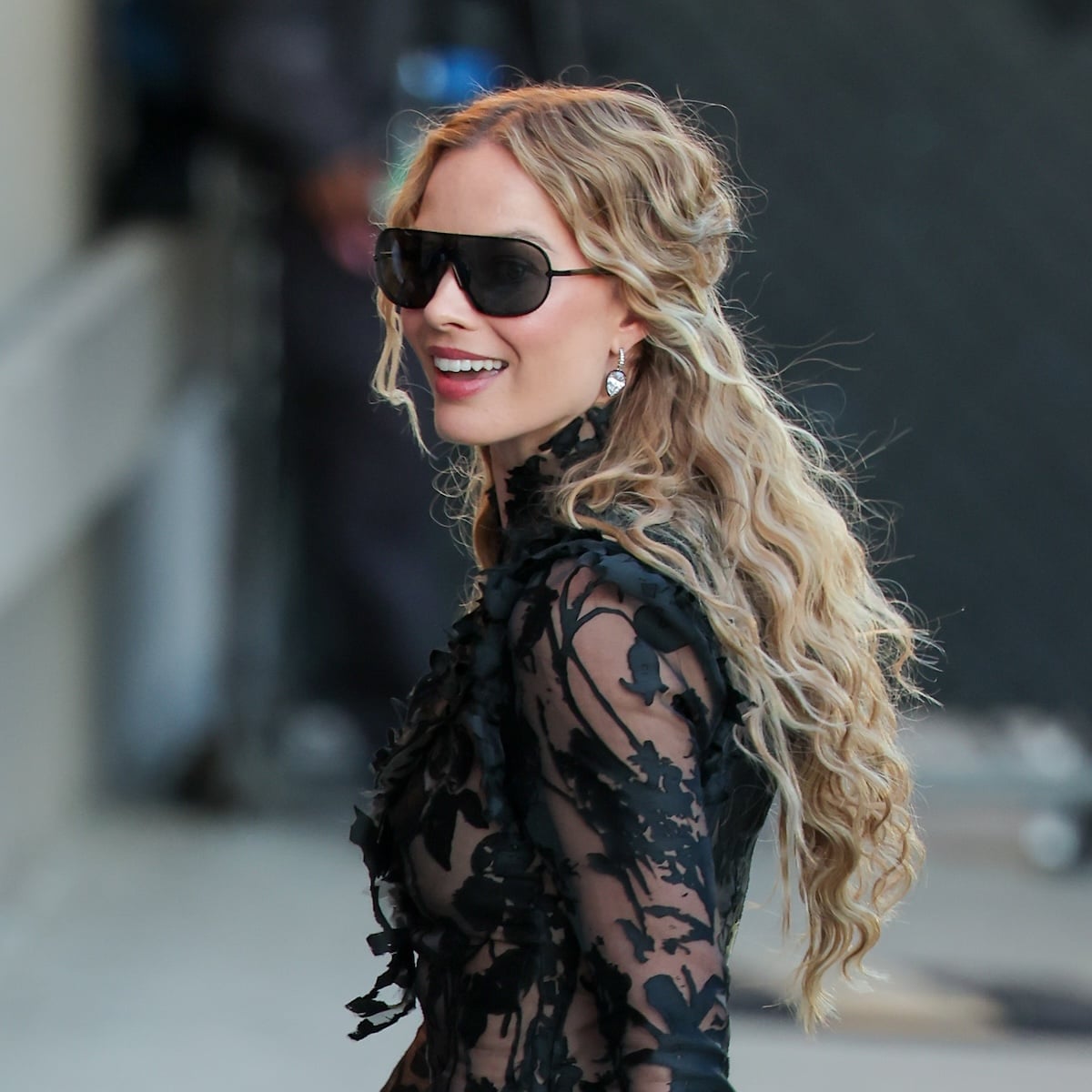 Sheer black lace dress with ruffled details — Simple Beach Waves