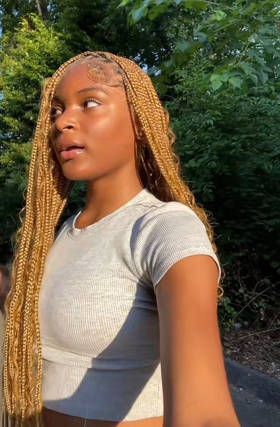 Honey Blonde Cornrows To Braids Honey Blonde Cornrows To Braids — Simple Blonde Braids