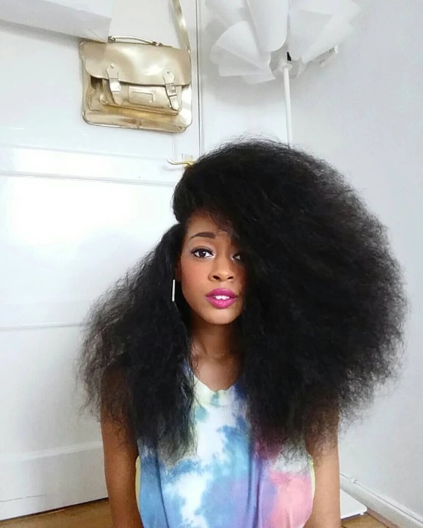 Mid-Back Voluminous Coily Hair Blowout, Layers — Simple Blowout Hairstyles Black Women