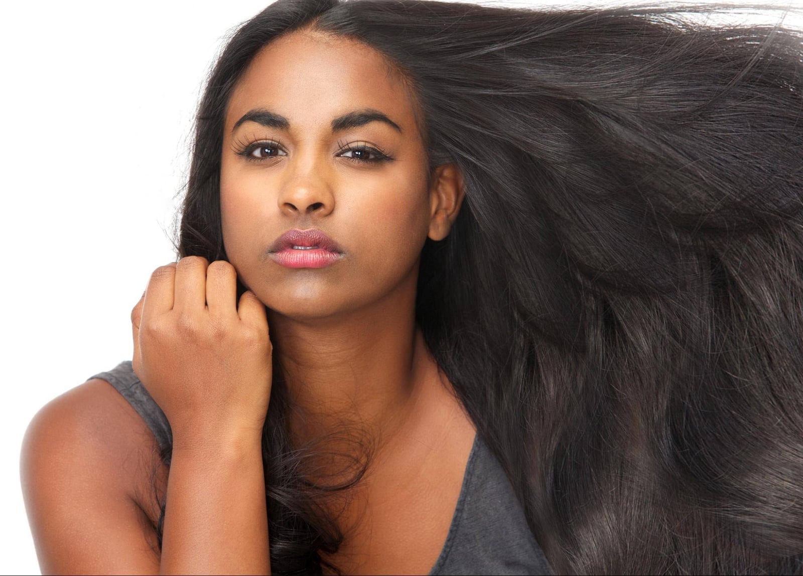 Mid-Back Smooth Black Hair Blowout — Simple Blowout Hairstyles Black Women
