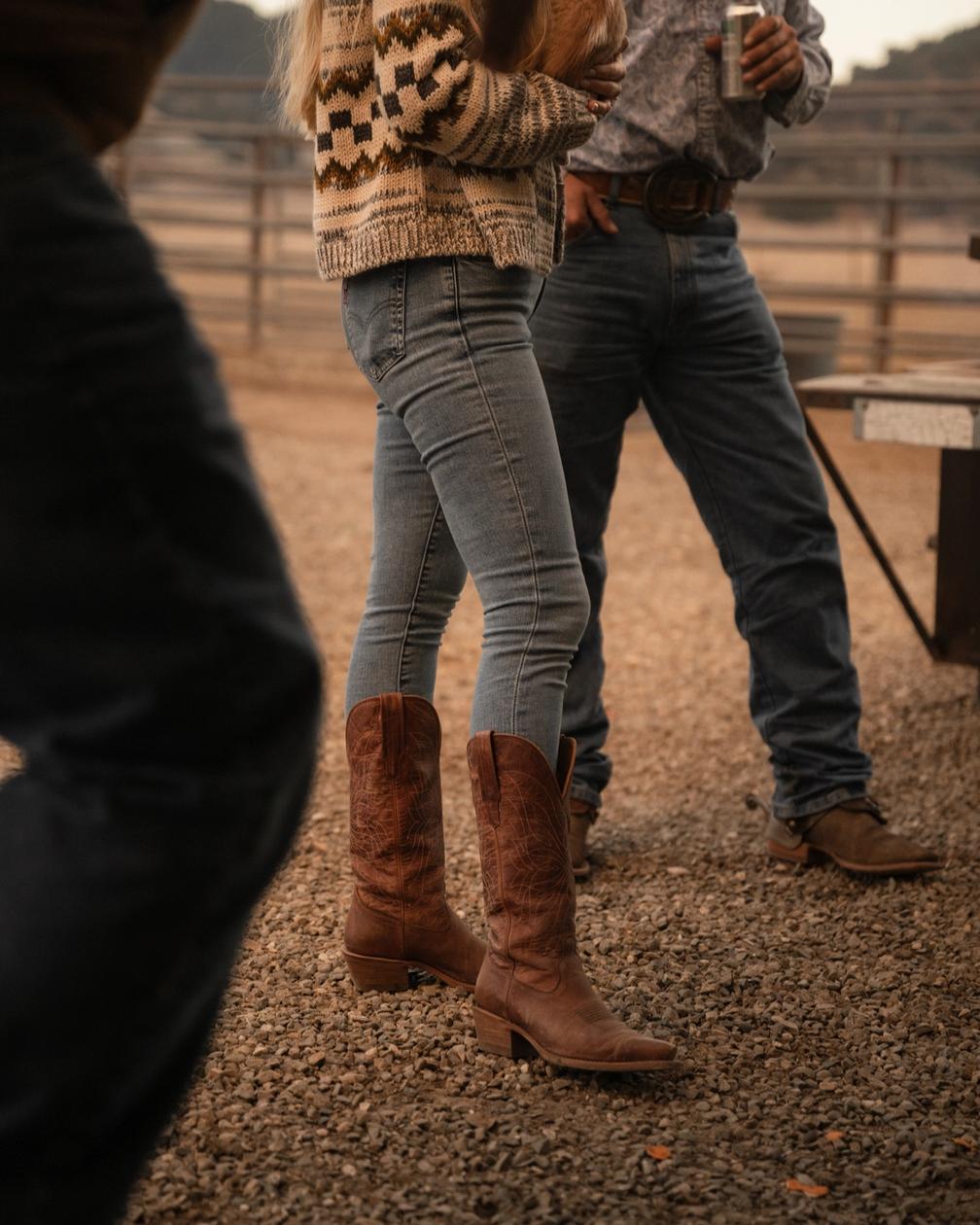 Cowboy Boots With Fitted Jeans — Simple Boots Outfit Jeans