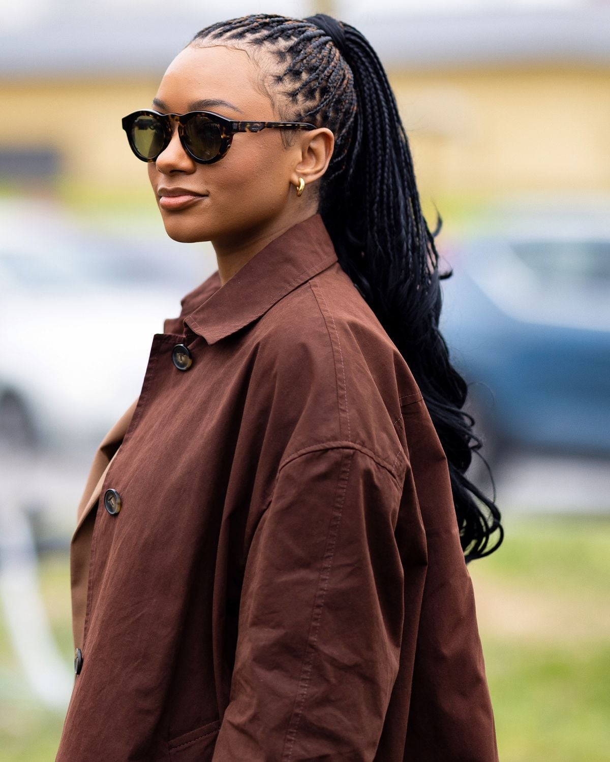 Thick Black Jumbo Box Braids Shoulder Length — Simple Box Braids Hairstyles