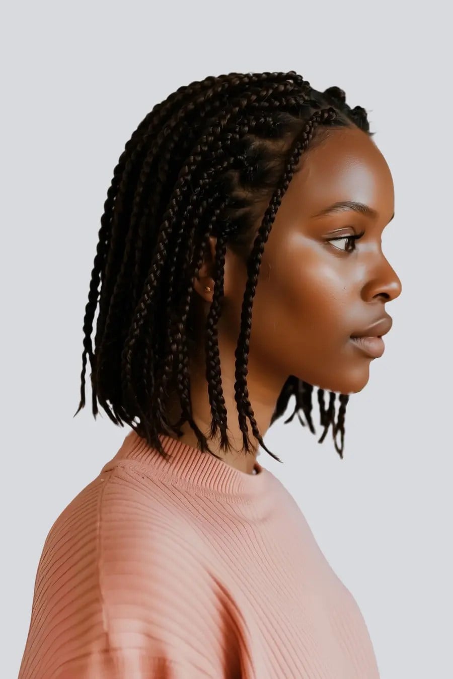Braided Black Bob with Middle Part Braided Black Bob with Middle Part — Simple Braided Hairstyles Natural Hair