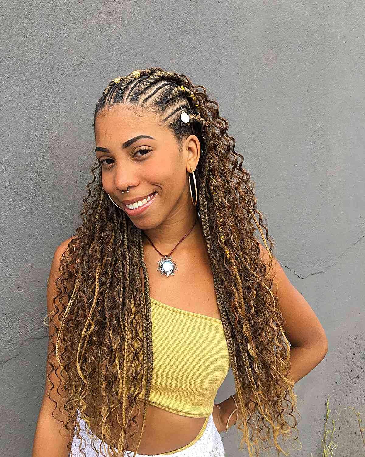 Thin Box Braids with Blonde Extensions Thin Box Braids with Blonde Extensions — Simple Braided Hairstyles Natural Hair