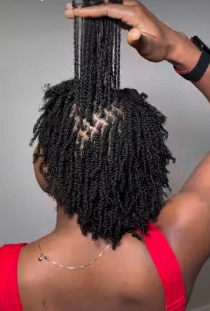 Collarbone Length Black Micro Locs Braids, Coily Collarbone Length Black Micro Locs Braids, Coily — Simple Braids Locs