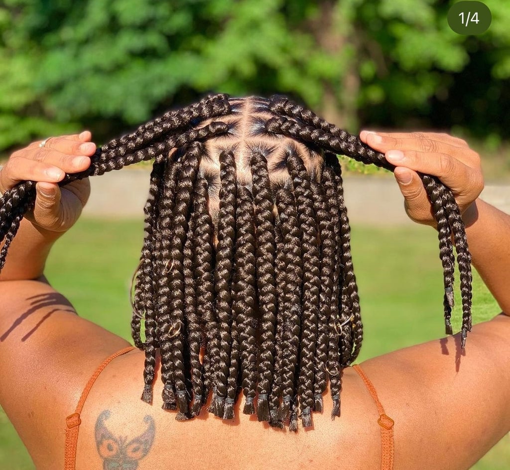 Neat Shoulder Length Black Box Braids Neat Shoulder Length Black Box Braids — Simple Braids Locs