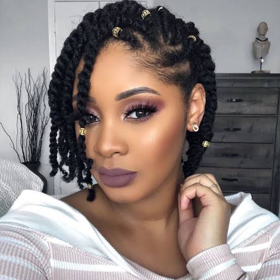 Short Bob Twisted Braids With Cuffs — Simple Braids Styles