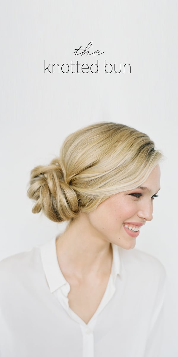 Romantic Blonde Knotted Updo — Simple Bridal Bun