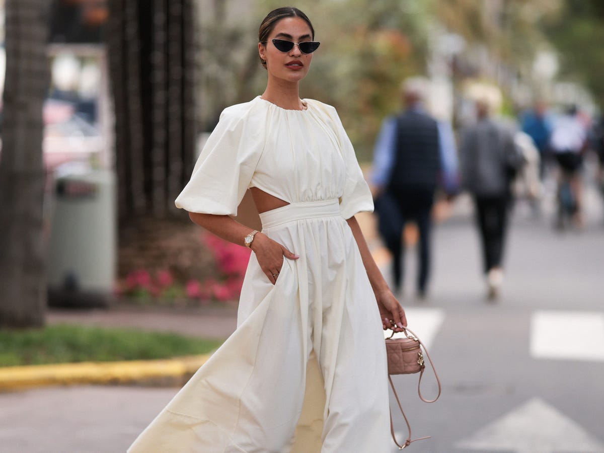 White Cotton Maxi Dress With Waist Cutouts White Cotton Maxi Dress With Waist Cutouts — Simple Bridal Shower Outfits for Guest