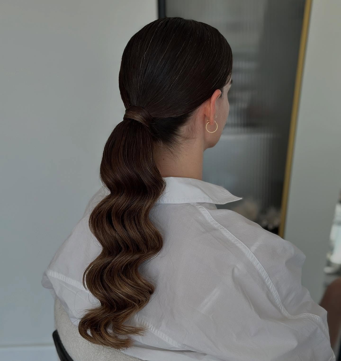 Textured Blonde Balayage High Ponytail — Simple Bridesmaid Ponytail