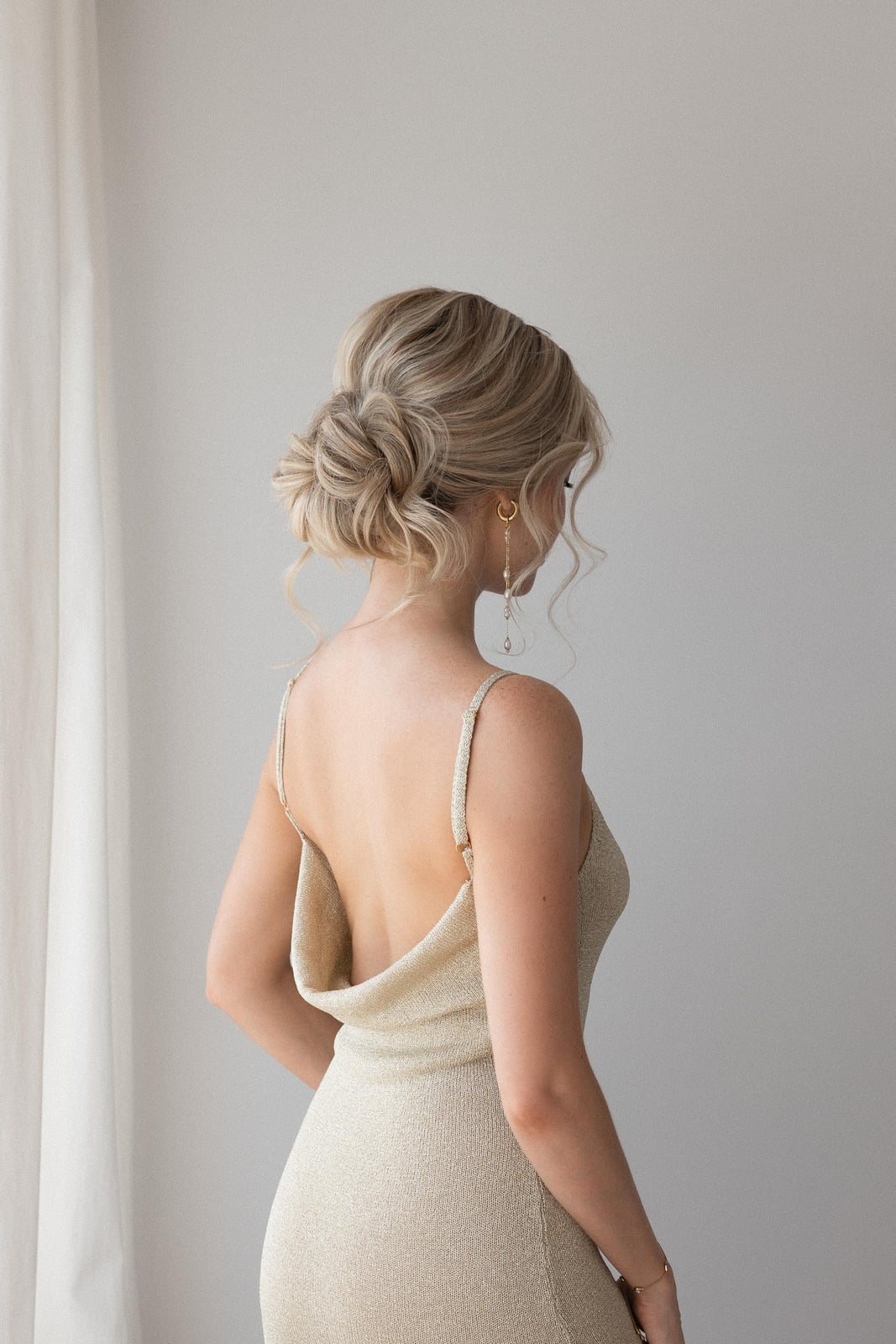 Ash Blonde Elegant Low Chignon — Simple Bridesmaid Updos