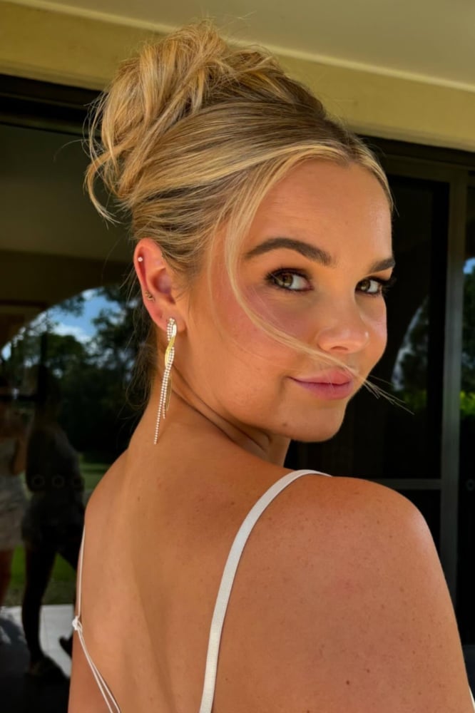 Ash Blonde Sleek Twisted Low Bun — Simple Bridesmaid Updos