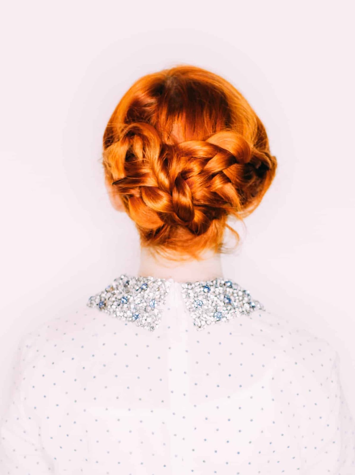 Red Intricate Braided Updo — Simple Bridesmaid Updos