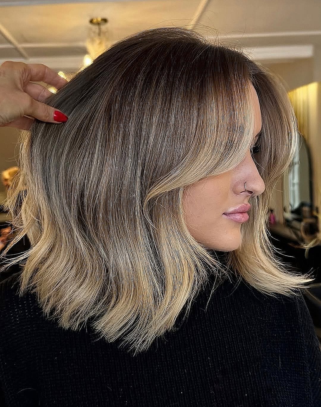 Ash Blonde Lob With Lighter Blonde Balayage — Simple Bronde Balayage