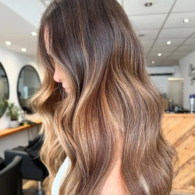Side View Dark Blonde With Sun-Kissed Balayage — Simple Bronde Balayage