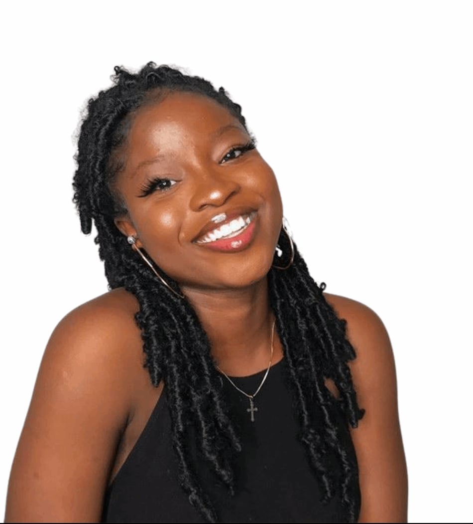 Shoulder Length Black Butterfly Locs Wispy Bangs Shoulder Length Black Butterfly Locs Wispy Bangs — Simple Butterfly Locs