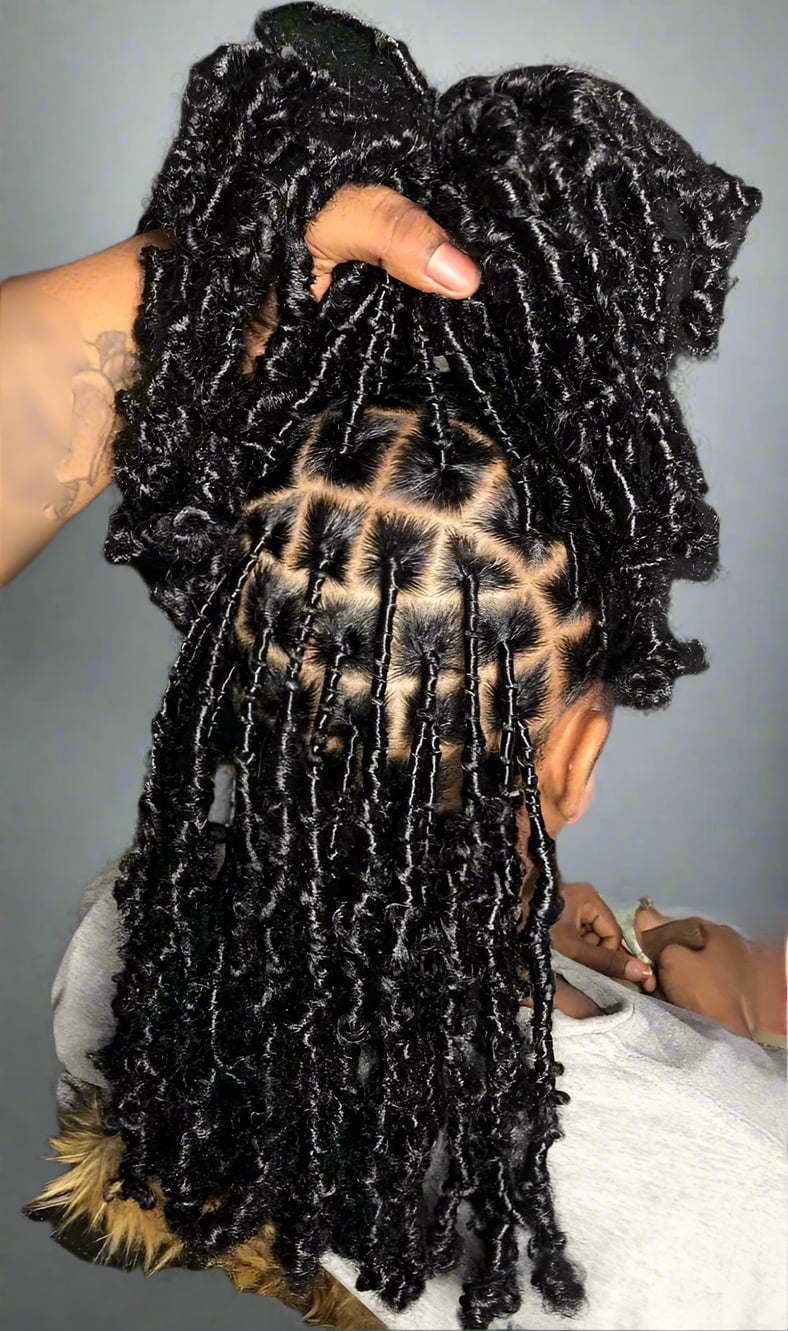 Butterfly Locs Installation Grid Parting Butterfly Locs Installation Grid Parting — Simple Butterfly Locs